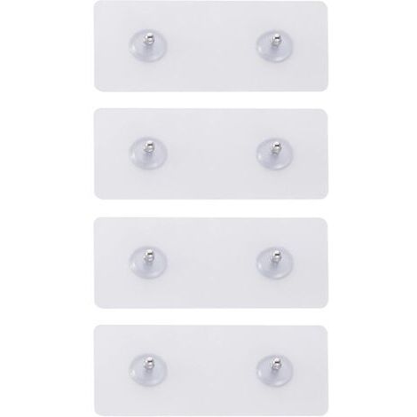 Adhésif sans Perçage Adhesive Accessoire Salle de Bain pour Étagère de Douche d'angle Montage Mural Adhésives de Remplacement Transparents de Nanomatériaux 4 Pièces (1/5)