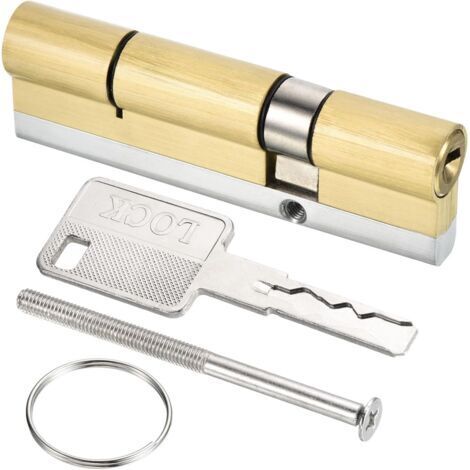32.5/67.5 (100mm Globale) Européen Double Serrure Cylindre, Porte Cylindre Serrure avec 8 Clés pour Bois Portes, Aluminium Portes
