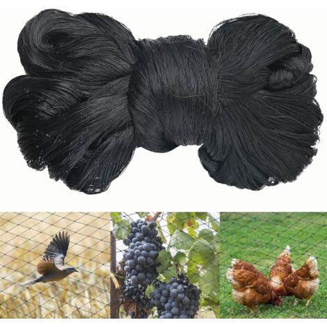 Keyoung – Filet anti-oiseaux 15m x 15m – Protection durable en nylon tissé – Résistant aux UV – Taille des trous 5cm x 5cm pour vergers et potagers