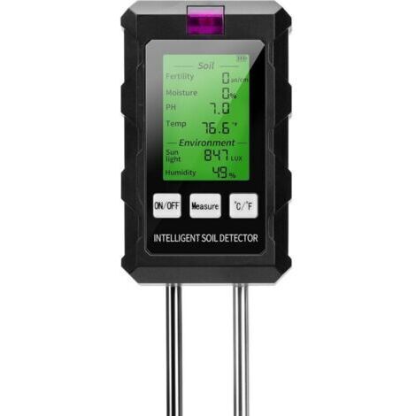 Compteur de sol 6 en 1, PH/Température/Humidité/Lumière, Testeur de sol avec technologie à double sonde, compteur PH, pour terreau, jardin, ferme, pelouse, potager (1/4)