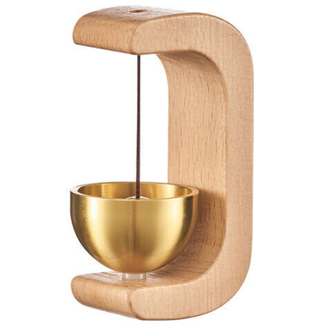 Sonnette Magnétique, Sonnette de Porte en Bois, Cloche Porte d'entrée en Forme de C, Carillon Rétro sans Perçage pour la Maison, Magasin, Réfrigérateur, Portes, Entrée