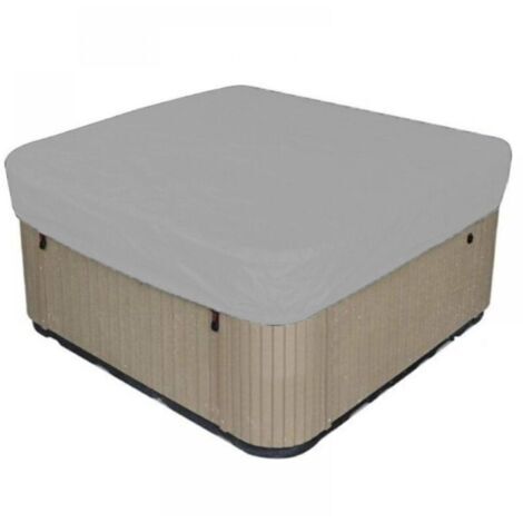Couverture de spa imperméable et résistante aux UV - 218 x 218 x 30 cm, résistante au vent et à la pluie, facile à ranger.