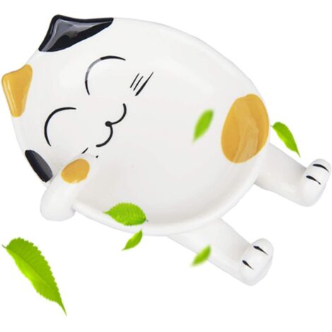 Support de couvercle multifonction en céramique pour ustensiles de cuisine, Repose Cuillère en Céramique pour Couverts, pour Décoration de Cuisine, Décoration de Table Hôtel (Jaune) (1/5)