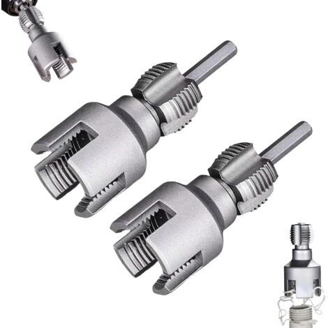 Outil de Filetage Interne et Externe 2 en 1, Kit D'outils de Filetage de Tuyau, Coupe-Filetage Interne Externe, Taraud Fileté de Tuyau, Taraud Intégré 1/2" 3/4", pour Tuyaux en PVC PPR