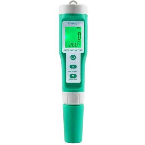 Testeur numérique de l\'eau-10 en 1-test de qualité de l\'eau-Compensation automatique de température-PH/EC/TDS/ORP/H2-Vert