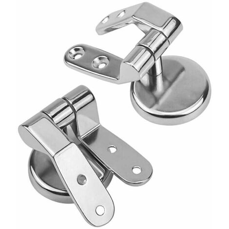 Abattant Remplacement WC Charniere Inox Charnières pour Abattant WC,Siège de Toilette en Bois/Plastique