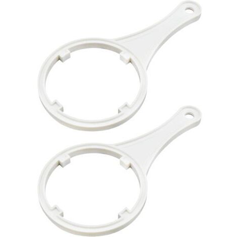 2pcs Clé à Cartouche de Purificateur d'eau Système de Filtre en Plastique Clé de Boîtier Outil de Remplacement Adapté pour Ouvre-bouteille de Filtre de 10 Pouces, Blanc