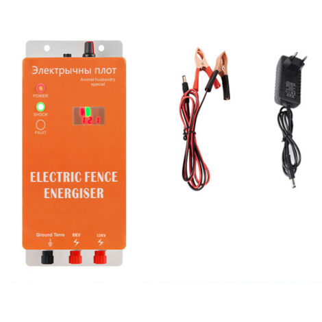 5 KM ClôTure éLectrique ,Electrificateur, conducteur et isolateur de clôture ClôTure éLectrique Solaire Pour Animaux ClôTure éLectrique Pour Animaux ÉLevage D'Animaux ÉLectrique ContrôLeur Vache Mout