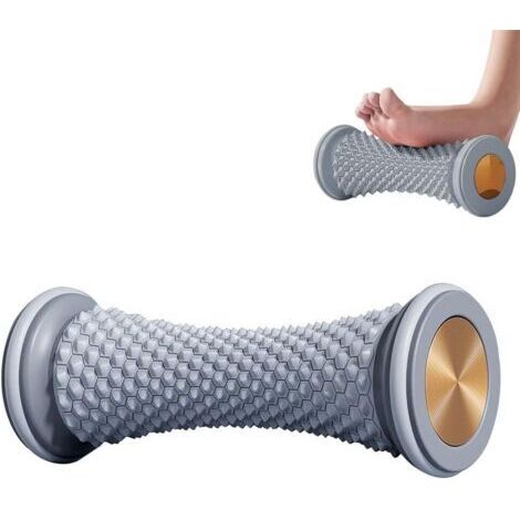 Rouleau Massage Pied pour la Voûte Plantaire du Fascia Relaxer Masseurs Les Pieds Silicone, Rouleaux de Musculaire, Appareil des Réflexologie(Gris)