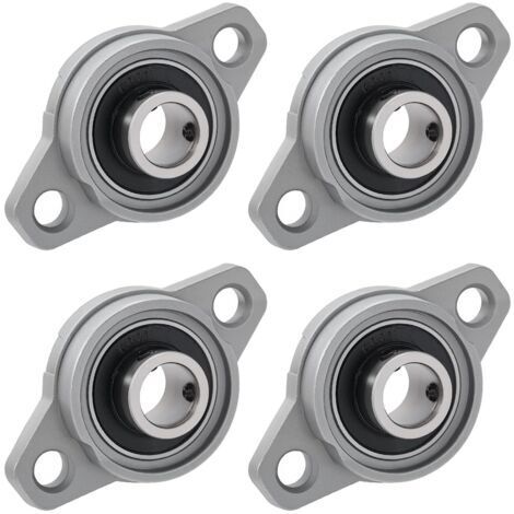 4 Pièces Paliers a Semelle Roulements à Bride Rhombique Bloc D'oreiller Roulements a Billes Bride Roulement (12mm Diamètre Intérieur)