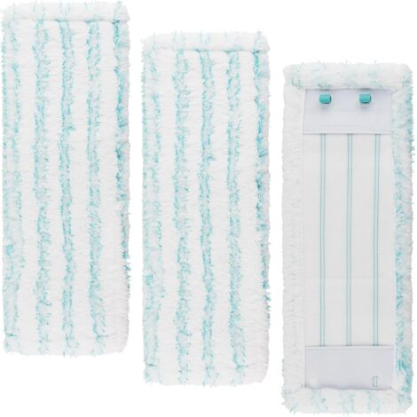 Keyoung – Lot de 3 serpillères en microfibre – Compatibles Leifheit Profi XL/Micro Duo – Lavables à 60°C – Pour sols lisses et joints