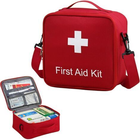 Trousse de Secours Vide, Étanche Trousse Pharmacie Voyage de Grande Capacité, Portable Sac de Médecine AVCE Sangle, Sac DUrgence Médical pour Activités de Plein Air, Voyages, Maison