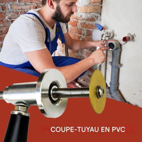 Coupe-Tubes PVC Intérieur Réglable 3,81-20,32 Cm – Outil Précis Pour Perceuse – Kit Complet Plomberie Pro