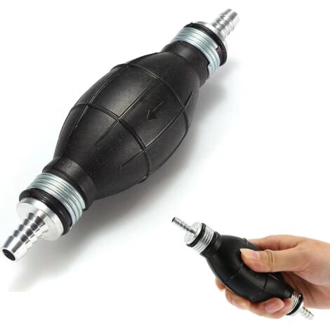 Pompe à main pour conduite de carburant de 8 mm, pompe à main, pompe de transfert de carburant liquide, pompe d'aspiration, universelle, adaptée à l'essence, à l'huile moteur, au diesel, noire