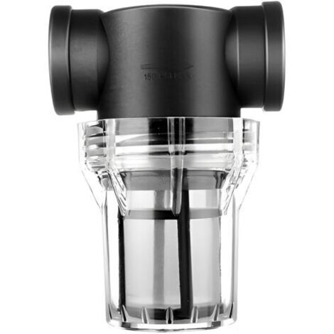 Pipeline Filtre de Pompe à Eau 1 Pouce, 80 Mesh Pré-Filtre de Pipeline à Haut Débit, Préfiltre pour Pompes de Jardin avec Filtre Inox, Transparent Visible, pour Maison, Jardin, Plantation