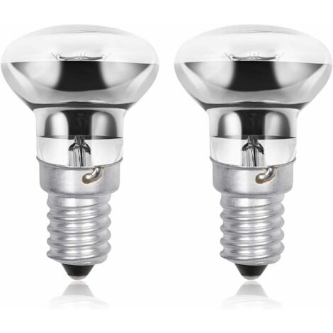 Trimec – Ampoule à lave R39 E14 40 W – Culot E14 – Blanc chaud 2800 K – Intensité variable – Basse consommation – Lot de 2