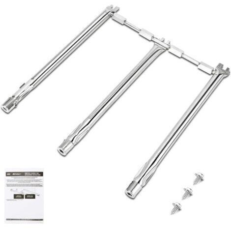 69787 45.7cm Brûleur pour Weber Spirit 300 Series E310 S310 E320 S320, Tube de brûleur Pièces de Rechange pour Weber E330 S330 SP-330, Weber Spirit II 310 Series (avec Bouton Avant)