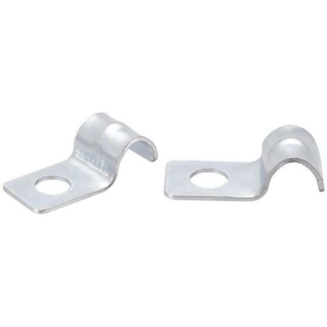 20Pcs Attache pour Fixer Grillage Rigide Tube Sangle Collier Serrage Acier carbone zingué pour Tuyau 21x10x7mm 6mm ID (1/4)