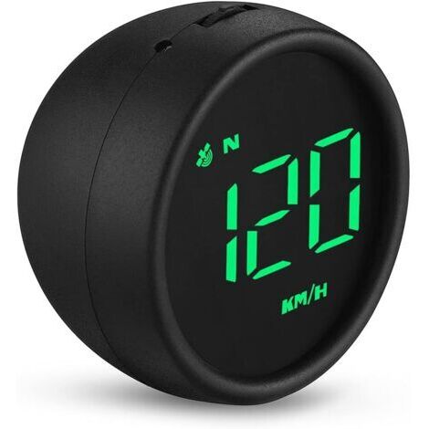 Universel Numérique Compteur De Vitesse GPS, avertissement de survitesse, mesure du kilometrage, rappel de conduite de fatigue pour tous les vehicules(Noir)