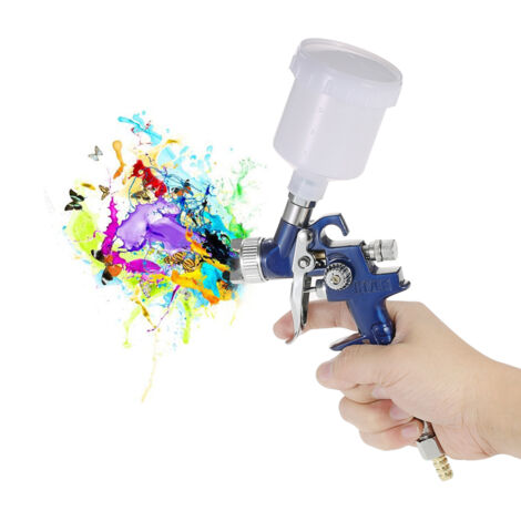 TONYSA Pistolet pulvérisateur pour Peinture HVLP 0,8 mm Pistolet pulvérisateur 125 ML Pistolet à Peinture avec réservoir Airbrush Kit aérographe