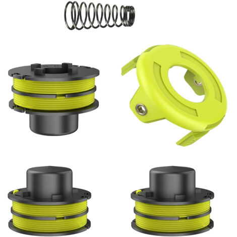 Bobines de fil, compatibles avec RLT3025F/S, RLT3525S, interchangeables, originales 5132002591 RAC119. (3 bobines de fil de rechange + 1 ressort + 1 cache débroussailleuse) TONCHEAN (1/4)
