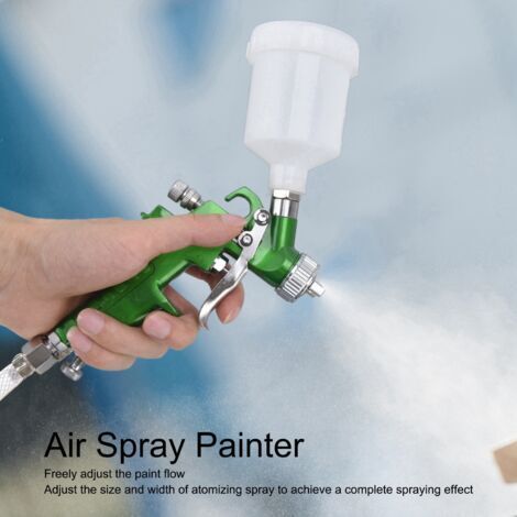 Pistolet à peinture HVLP mini 100CC, buse 1.0mm, gravité, kit air comprimé, usage voiture