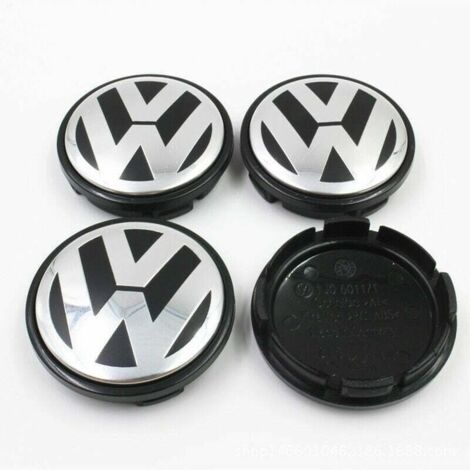 Trimec – Lot de 4 cache-moyeux aluminium 70mm – Résistants aux chocs – Imperméables – Base en plastique ABS pour jantes voiture