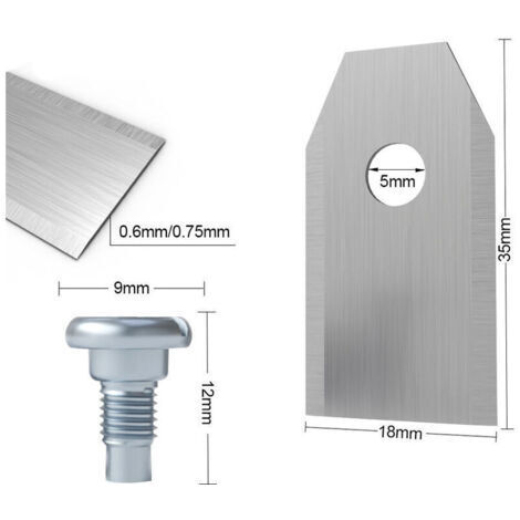 45 x Lames de Couteau en Titane pour Toutes Les Tondeuses Robotiques Husqvarn/Automower/ Yardforce/Gardena(3g-0.75mm) Avec 45 Vis, Lames de Rechange pour Modèles 105,310,315,320,420,430x,r40i