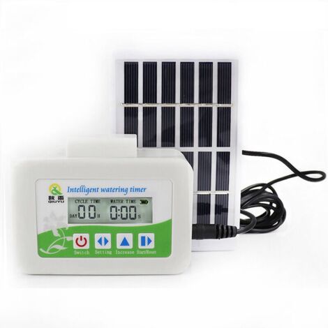 Convient pour système d'irrigation goutte à goutte automatique, minuterie à énergie solaire, ensemble d'arrosage réglable avec arroseur d'arrosage pour plantes d'intérieur et de jardin (1/5)