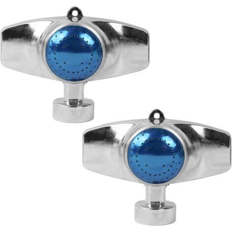 Arroseur circulaire à 360 degrés en métal, lot de 2, pour arroser les petites surfaces du jardin, de la pelouse et du potager, couverture jusqu'à 9 mètres (bleu) (1/5)