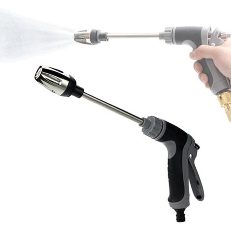 Turbo Washer pour tuyau de jardin haute pression - Pistolet pulvérisateur haute pression pour nettoyage puissant - Adapté pour tuyau 1/2 pouce - Raccord universel - Accessoire de tuyau de jardin (1 pi (1/5)