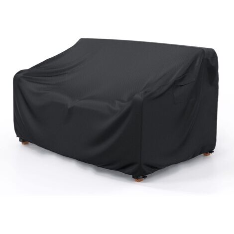 Housse de banc de jardin 2 places - 100% étanche - Housse de chaise longue 215x89x89cm - Robuste - Noir (1/5)