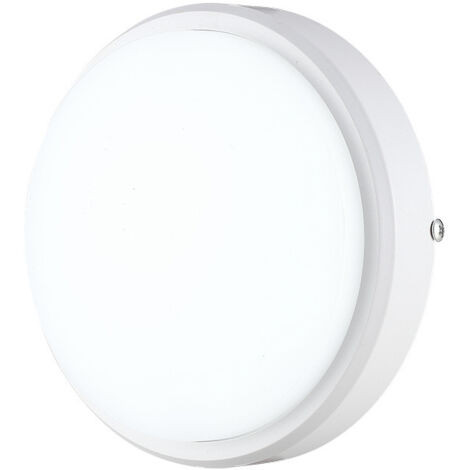 Applique murale LED ronde Plafonnier Applique murale, 12W IP65 pour l'intérieur et l'extérieur - Blanc (1/4)