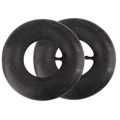Lot de 2 chambres à air 410/350-6 Micro Tiller 4.10/3.50-6 Coude Pneumatique Machines de jardin pour chariots, chariots de transport, chariots de jardin, tondeuses à gazon (1/4)
