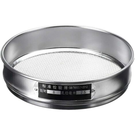 8 Mesh Tamis Farine Inox Tamis Jardin Tamis Cuisine Patisserie 2.5Mm Diamètre 20cm, Profondeur 5cm (1/5)