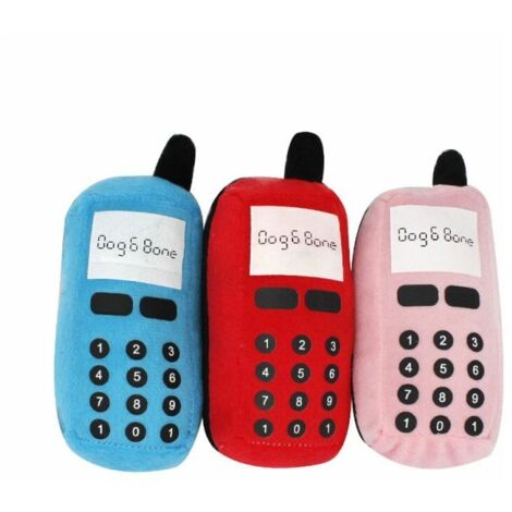 Jouets pour chiens en peluche pour animaux de compagnie à mâcher peluche grinçante jouet pour téléphone portable chat chien jouet interactif pour fournitures pour animaux de compagnie 3 pièces (1/5)
