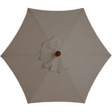 Housse De Rechange pour Parasol - 6 Baleines - 3 M - Imperméable - Anti-Ultraviolet - Tissu De Rechange (3M / 9.8Ft,Khaki) (1/5)