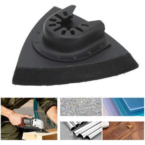 Patin de ponçage triangulaire 3 pièces, patin de ponçage triangulaire, outil multifonction de patin de ponçage de 93 mm, accessoire multi-outils pour le bois, le métal, le plastique dur, le ponçage, l (1/5)
