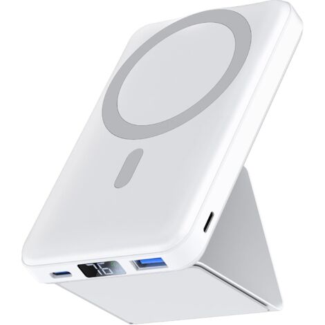 Batterie externe iPhone, Podoru Mag-Safe Power Bank 10 000 mAh Batterie externe PD 22,5 W Chargeur rapide Batterie externe sans fil avec écran LED Compatible Mag-Safe pour iPhone 14/13/12 Pro Max/Pro/