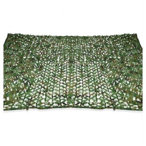 Voile d'ombrage rectangulaire design ombrière camouflage 3x4 M treillis vert (1/5)