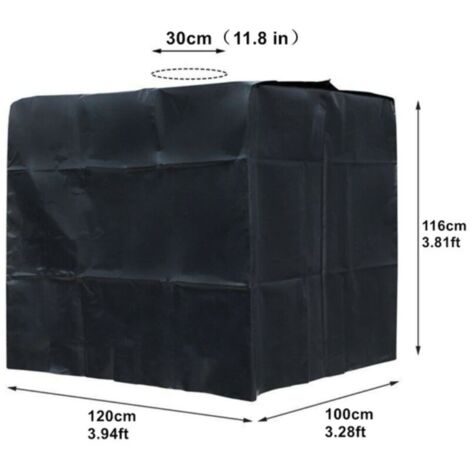 Bâche anti-UV noire pour cuve de 1000 L – bâche polyéthylène renforcé UV, dimensions 2,5 x 2,5 m, épaisseur 200 µ (1/5)