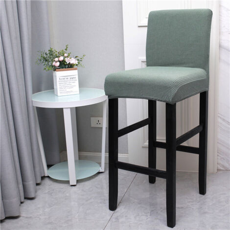 Serbia – Housse de chaise de bar extensible – Revêtement polyester – Lavable en machine – Protection contre éclaboussures – Lot de 4 (Matcha vert)
