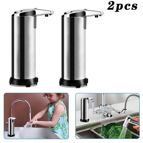Distributeur de Savon Automatique Salle de bain avec capteur Infrarouge et Base étanche Touchless - 2pcs -