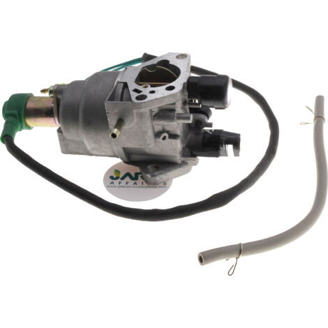 Jardiaffaires – Carburateur adaptable pour groupe électrogène 8-9cv – Compatible Honda GX240/GX270 – Vanne d'arrêt électrique – Entraxe 52mm (1/5)