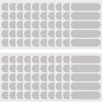 100 Pcs Reparation Moustiquaire Adhesive, PU Réparation Moustiquaire pour Moustiquaire Fenetre Enroulable, Moustiquaire Porte Fenetre Enroulable, Toile Filet Moustiquaire Fibre de Verre (Gris)