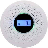 Tonchean – Détecteur de fumée et monoxyde de carbone – Capteur électrochimique – Alerte sonore ≥ 85 dB – Installation facile avec vis et œillets