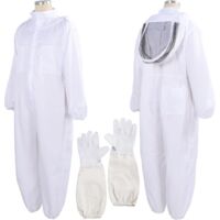 TONYSA Combinaison d'apiculture, combinaison d'apiculture pour hommes et femmes avec gants et capuche ventilée, kit de démarrage d'apiculture pour jardinier et apiculteur, XL