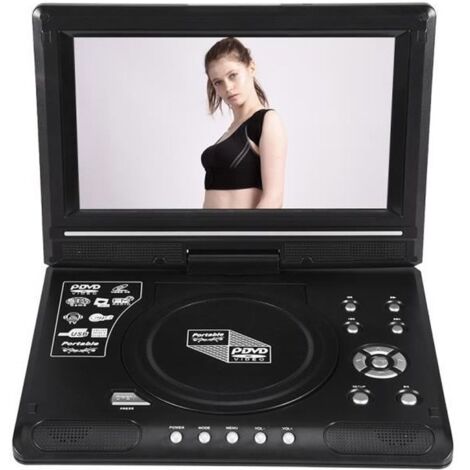 Lecteur DVD Portable - HB036 - 9 pouces - Écran Rotatif 270° - Fonction FM - Batterie Lithium 800mAh