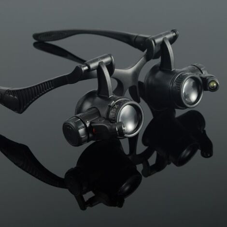 10 x 15 X 20 X 25 X lentille Loupe réglable bandeau loupe loupe avec LED loupes bijoutier réparation de montres (1/2)