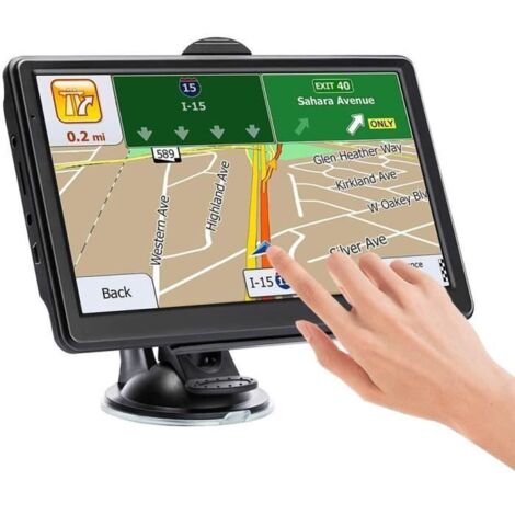 GPS Voiture, 7 Pouces Navigation pour Auto, Camion, Poids Lourd, Navigateur avec HD &Eacutecran Tactile Multi-Languages Gui[1]
